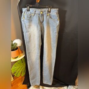 COOGI Light Blue Skinny Leg Women’s Skull Jeans